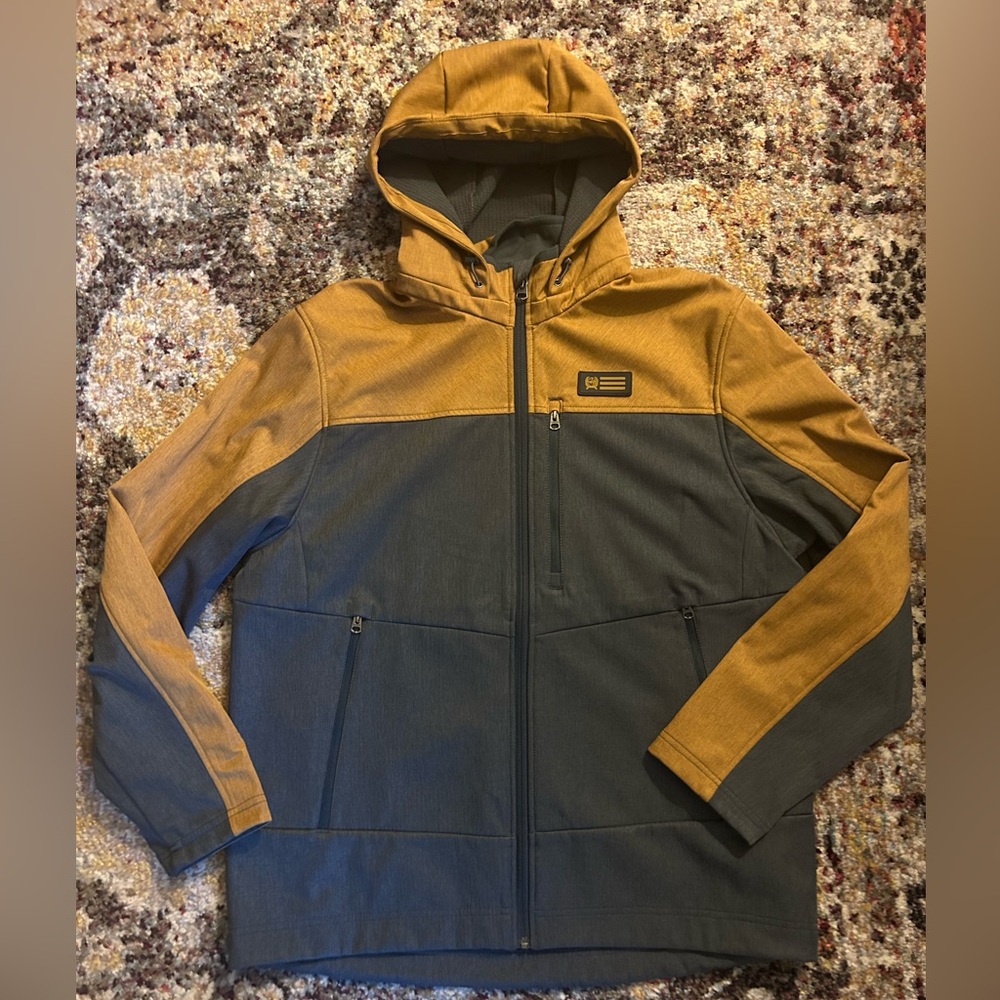 Cinch Men's Hooded Softshell Jacket | Charcoal/Tan | Size L